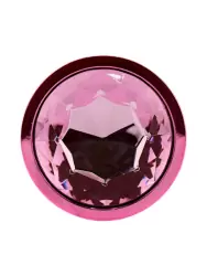 Розовая алюминиевая текстурная анальная пробка Large