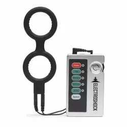 Двойное кольцо с электростимуляцией E-Stimulation Cock Ring with Ballstrap