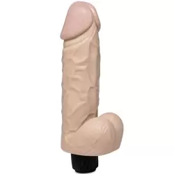 Гигантский вибромассажер реалистик XXLarge Fat Cock с мошонкой – телесный