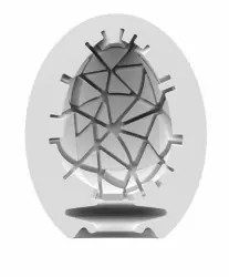 Компактный мастурбатор Satisfyer Egg Single (Crunchy), в форме яйца, ТПЕ, прозрачный