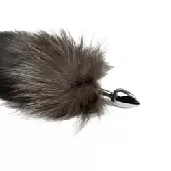 Анальная пробка с черным хвостом