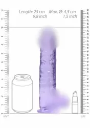 Фалоимитатор из эластомера 25 см. Realistic Dildo With Balls (фиолетовый)