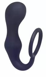 Анальный стимулятор с эрекционным кольцом Double Pleasure Anal Plug – черный 