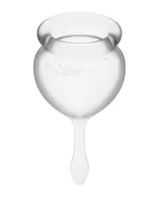 Набор менструальных чаш Satisfyer Feel good Menstrual Cup, 15 и 20 мл, силикон, прозрачный