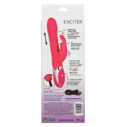 Рельефный вибратор-кролик Enchanted Exciter, с функциями ротации и толчков, 20 режимов, 12,75 см, розовый