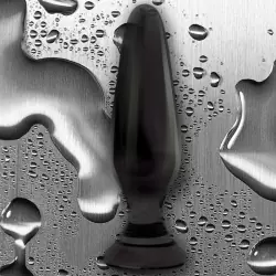 Анальная пробка из стекла Crystal Spires – черная