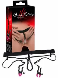 Регулируемые зажимы на половые губы Orion Spreader-Slip, 68 см, с промежностными бусинками