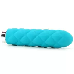 Мини вибромассажер с насадкой Charms Plush - Blue