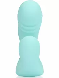 Тройной вибратор Breezy Blue, с пультом Д/У, 11,4 см, 10 скоростей, голубой