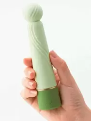 Необычный вибратор iroha Hisui Rin+, 16 см, 4 скорости, зеленый