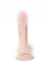 Реалистичный фаллоимитатор REAL, 21 см, с мошонкой, с трусиками для страпона, ПВХ, телесный