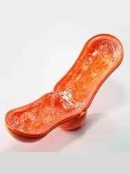 Яркий мастурбатор Tenga Flip ORB Sunset, рельефный, 18 см, оранжевый