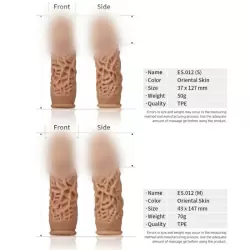 Насадка на фаллос с рельефными складочками размер M, Cock Sleeves