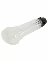 Нереалистичная вибропомпа-мастурбатор Orion Vibrating Multi Pump &amp Masturbator, 34 см, 5 скоростей, черный с прозрачным