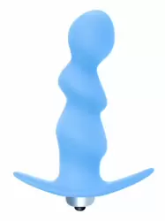 Анальная пробка с вибрацией Spiral Anal Plug Blue (Батарейки ААА) 5008-02lola