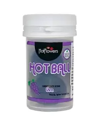 Лубрикант в виде двух шариков Hot Flowers Aromatic Hot Ball, масляная основа, виноград, 6 грамм