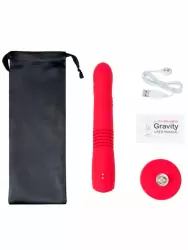 Фаллоимитатор Lovense Gravity, фрикционный, с вибрацией, красный