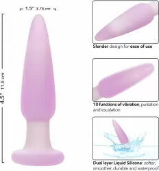 Элегантная анальная вибропробка LAVENDER HAZE SLENDER PROBE, 10 режимов, 11,5 см, лавандовый
