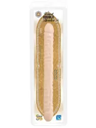 Двухсторонний фаллоимитатор Veined Double Header 18 – телесный