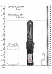 ВИБРАТОР КРОЛИК ROTATING BUTTERFLY - черный