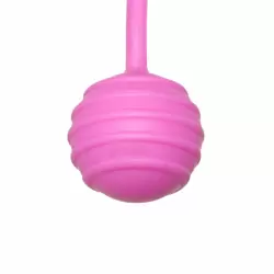 Двойные ребристые вагинальные шарики Easy toys, 16 см, силикон, розовый