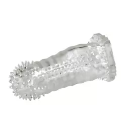 Насадка на пенис Brave Man со стимуляцией клитора и ануса – прозрачный