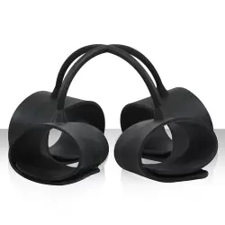 Набор наножников и наручников Silicone Submissions Hog Tie Cuffs – черный