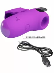 Вакуумный стимулятор клитора Baile Magic Devil, с электростимуляцией, 10 режимов, на палец