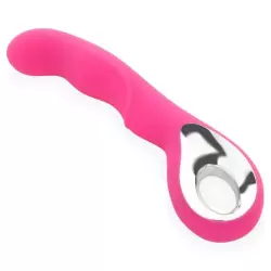 Изящный перезаряжаемый вибростимулятор с рукояткой G-Spot – розовый 