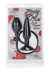 Анальная пробка с насосом Booty Pumper средняя – черная	