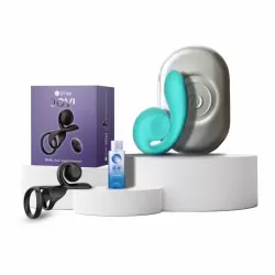 Подарочный набор «Слияние страсти» SVibe: вибратор GIZI, эрекционное кольцо JOVI, интимный гель «.beyond ultra pure», 60 мл.