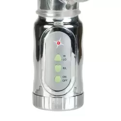 Классический Хай-Тек вибромассажер Triple Frenzy – серебристый