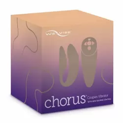 Сенсорный вибратор для пар We-Vibe Chorus Purple, с пультом Д/У, 7,8 см, силикон, фиолетовый