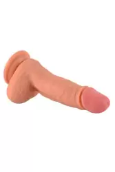 Силиконовый ультра-реалистик с двойной структурой Real Man Dual Layer 18 cм – телесный