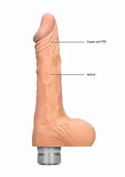 Фаллоимитатор с вибрацией Vibrating Dildo With Balls - 20 см.