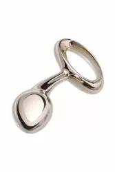 Металлический анальный стимулятор TOYFA с кристаллом цвета алмаза - серебристый