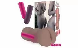 Реалистичный мастурбатор в форме ануса с вибрацией «Tongggo BlackAngel Auto», Kokos