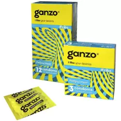 Презервативы Ganzo Ribs ребристые – 3 шт
