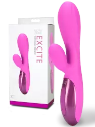 Перезаряжаемый вибромассажер Excite 6X со стимуляцией клитора – розовый