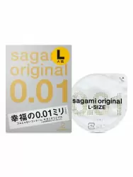 Гладкие презервативы Sagami Original 001, полиуретановые, ультратонкие, 19 см, 2 шт