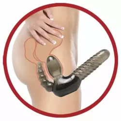 Женский страпон тройного действия Strapless