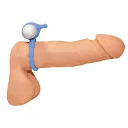 Насадка-кольцо для пениса с вибрацией Smile Loop - голубой