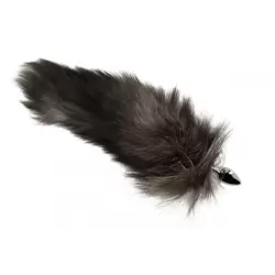 Анальная пробка с черным хвостом