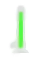 Фаллоимитатор, светящийся в темноте. Beyond By Toyfa Dick Glow. Силикон, прозрачно-зелёный, 18 см.