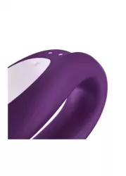Парный вибратор Satisfyer Double Joy с возможностью управления через приложение (фиолетовый) 