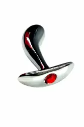 Изогнутая анальная пробка для ношения c красным кристаллом, размер S, Kanikule