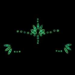 Декоративное украшение (камни) на клеевой основе Body Jewelry Stickers - Face - Glow in the Dark - O