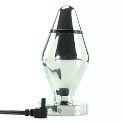 Анальная пробка John L с электростимуляцией – серебристый