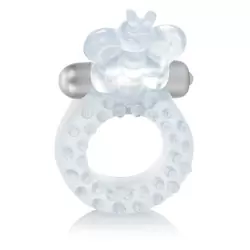 Эрекционное виброкольцо со стимулятором клитора Бабочка Wireless Butterfly Ring – прозрачный