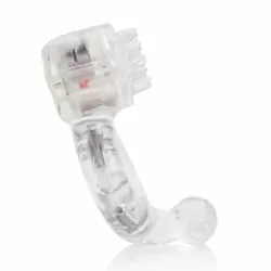 Эрекционное кольцо с двойной стимуляцией для клитора и мошонки Calexotics Instant Activation Triple Point Enhancement System – белый